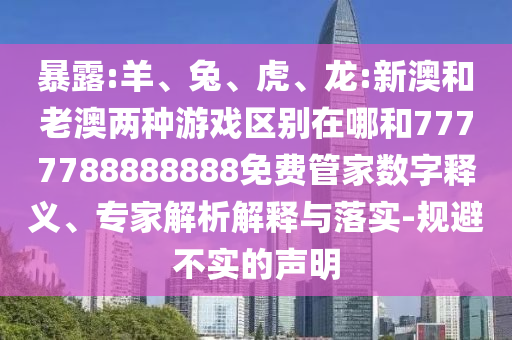 暴露:羊、兔、虎、龍:新澳和老澳兩種游戲區(qū)別在哪和7777788888888免費(fèi)管家數(shù)字釋義、專家解析解釋與落實(shí)-規(guī)避不實(shí)的聲明